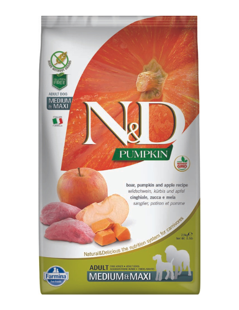 Farmina | N&D Pumpkin & Boar & Apple MED-MAXI 26LB