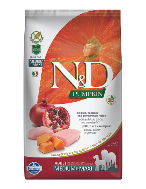 Farmina | N&D Pumpkin & Chicken & Pomegranate MED-MAXI 26LB