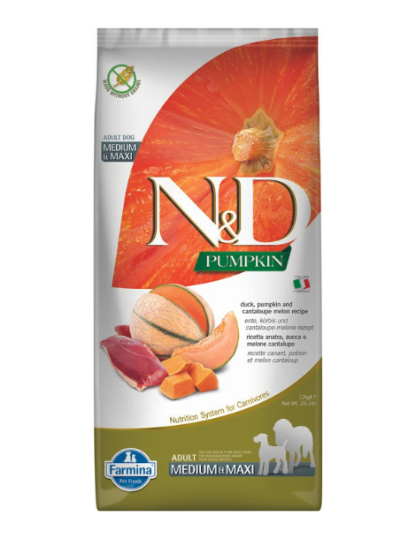 Farmina | N&D Pumpkin & Duck & Cantaloupe MED-MAXI 26LB
