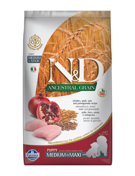 Farmina | N&D Puppy Ancestral Grain Chicken MED-MAXI 26LB