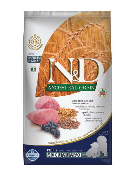 Farmina | N&D Puppy Ancestral Grain Lamb MED-MAXI 26LB