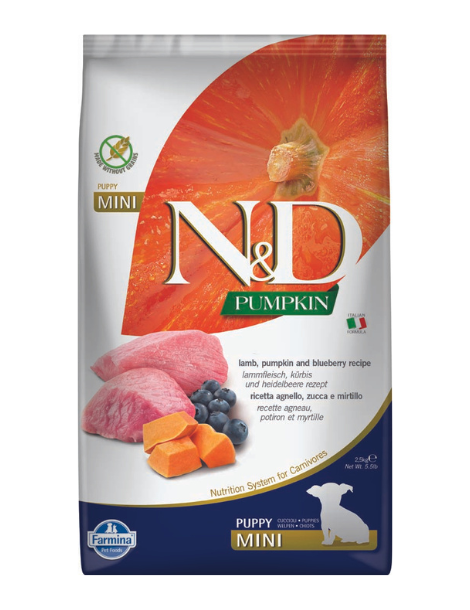 Farmina | N&D Puppy Pumpkin & Lamb & Blueberry MINI 15LB