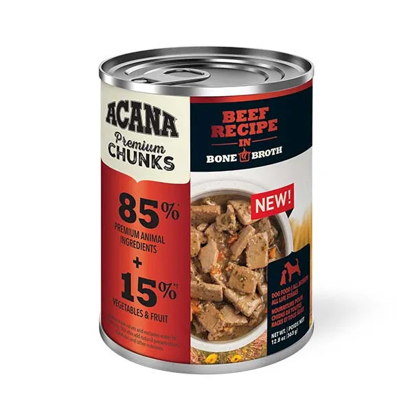 Acana Premium Chunks Wet Dog Food - Beef Recipe in Bone Broth