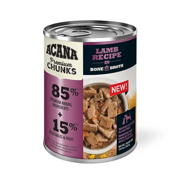 Acana Premium Chunks Wet Dog Food - Lamb Recipe in Bone Broth