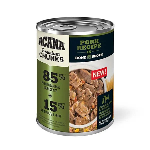 Acana Premium Chunks Wet Dog Food - Pork Recipe in Bone Broth