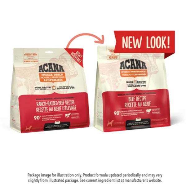 Acana Bone Broth Infused Freeze-Dried Morsels for Dogs - Ranch Raised Beef Recipe