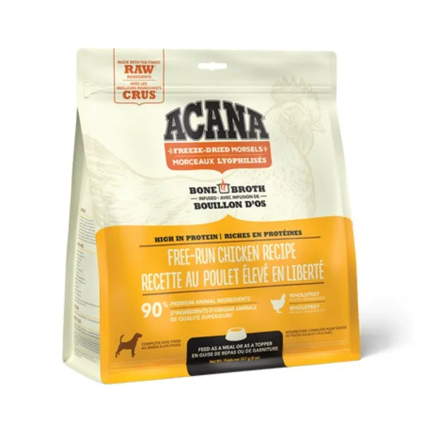 Acana Bone Broth Infused Freeze-Dried Morsels for Dogs - Free-Run Chicken Recipe