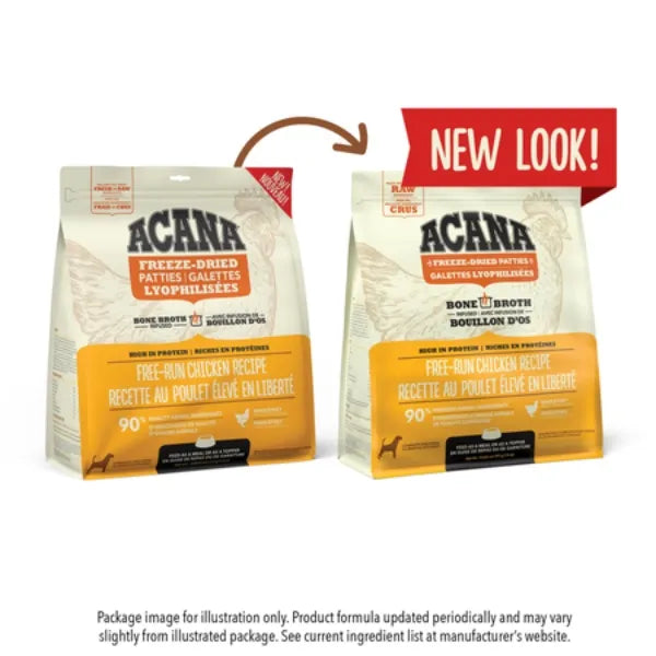 Acana Bone Broth Infused Freeze-Dried Patties for Dogs - Free-Run Chicken Recipe