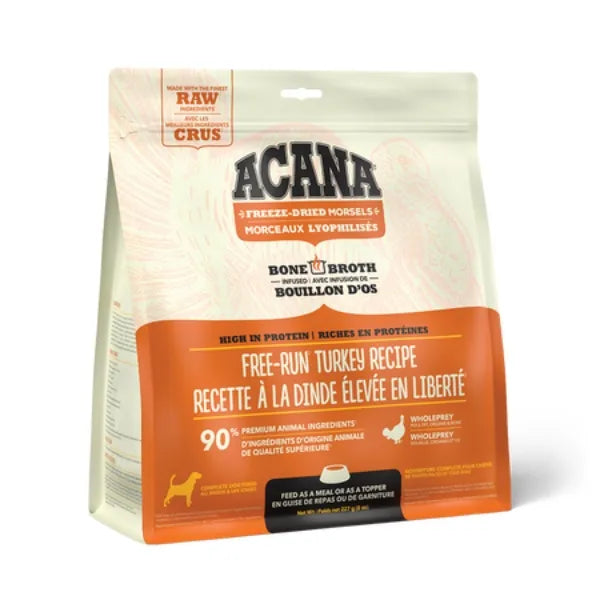 Acana Bone Broth Infused Freeze-Dried Morsels for Dogs - Free-Run Turkey Recipe