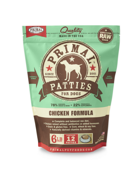Primal Raw | Chicken Patties 12LB