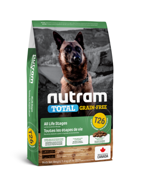Nutram | 3.0 Grain Free | T26 Lamb & Lentils 25LB