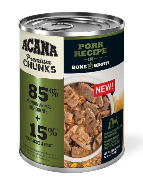 ACANA | Premium Chunks | Pork Recipe in Bone Broth 12/12.8OZ