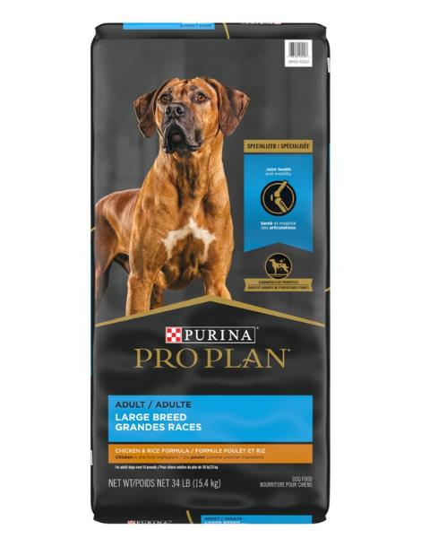 Purina | Specialized | Adult Large Breed Chicken and Rice 34LB