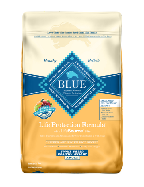 Blue | LPF | Small Breed Healthy Weight Chicken & Brown Rice 15LB