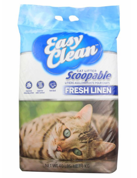 Easy Clean | Scoop Litter Fresh Linen 80LB (2 x 40lb)