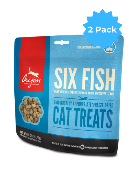 ORIJEN Cat | Freeze-Dried Treats | Six Fish 35G (2-Pack)