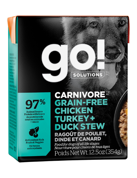 Go! | Carnivore | Chicken, Turkey & Duck 12/12.5OZ